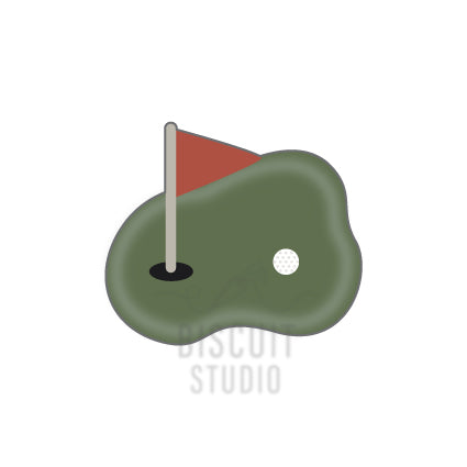 Golf Green Cookie Cutter – food safe PLA cookie cutter by Biscuit Studio
