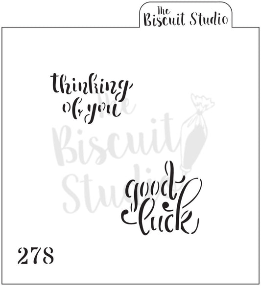 Good luck / thinking of you cookie stencil