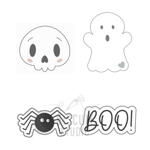 Mini halloween cookie cutter set