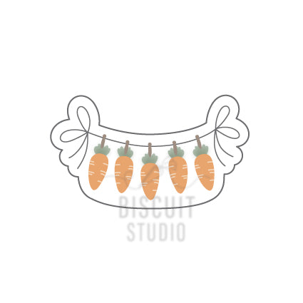 Hanging Carrots Cookie Cutter – food safe PLA cookie cutter by Biscuit Studio