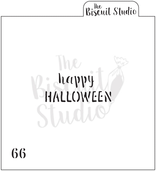 Happy Halloween cookie stencil