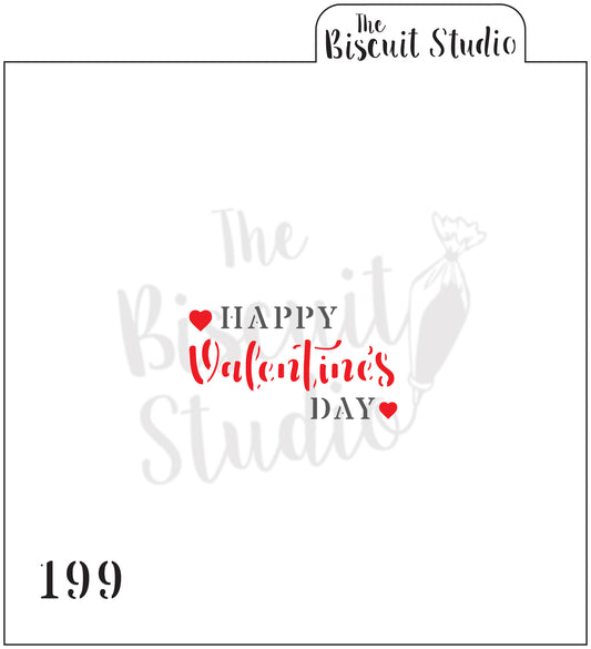 Happy Valentines cookie stencil set of 2