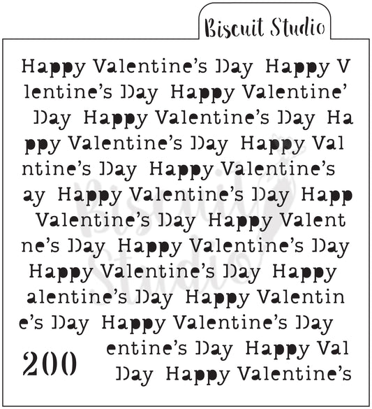 Happy Valentine background Cookie Stencil