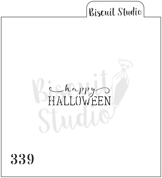 Happy Halloween cookie stencil