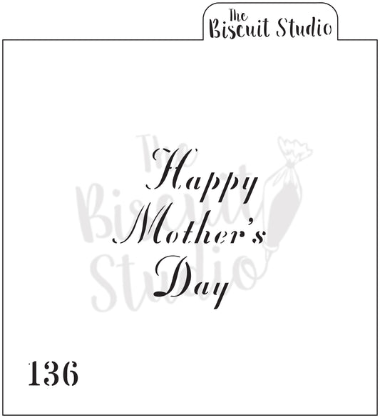 Happy Mother's Day cookie stencil