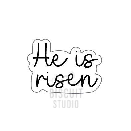 He is risen script Cookie Cutter (Copy) – food safe PLA cookie cutter by Biscuit Studio