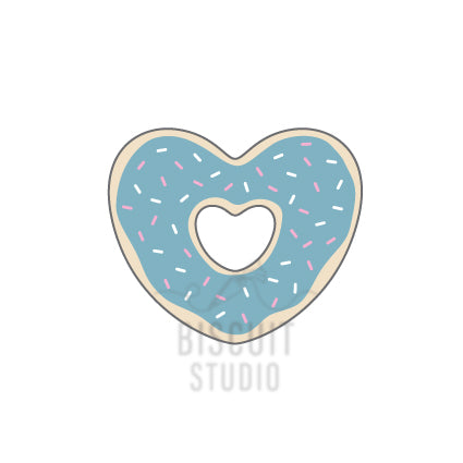 Heart donut cookie cutter