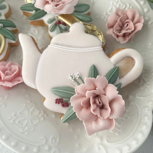 Floral vintage teapot Cookie Cutter