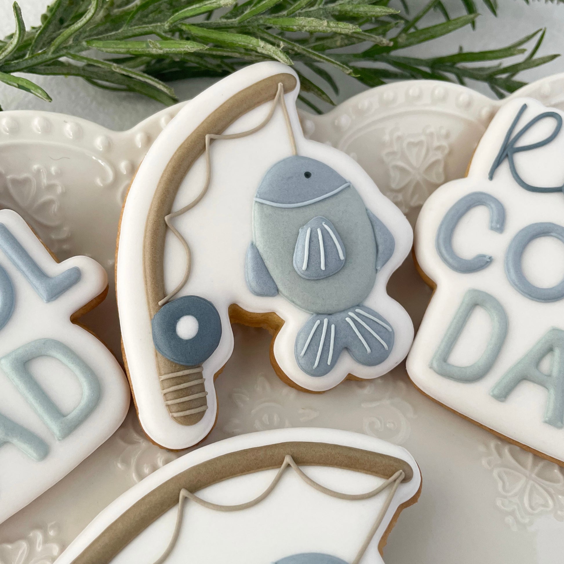 Fish on rod Cookie Cutter – food safe PLA cookie cutter by Biscuit Studio