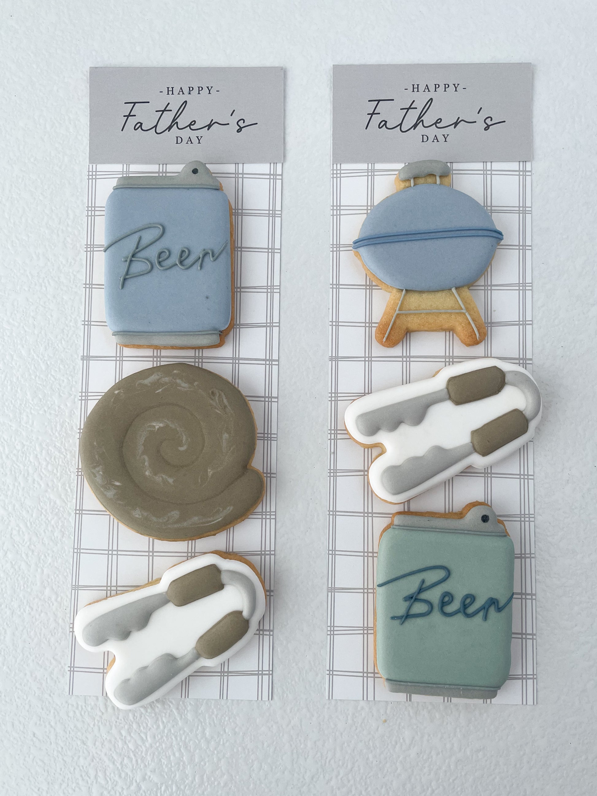 Mini Braai Dad Cookie Cutter Set – shown with decorated cookie example