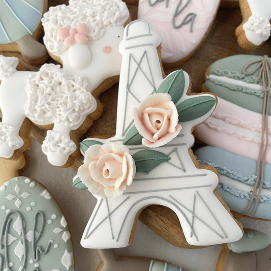 Eiffel Tower Floral cookie cutter