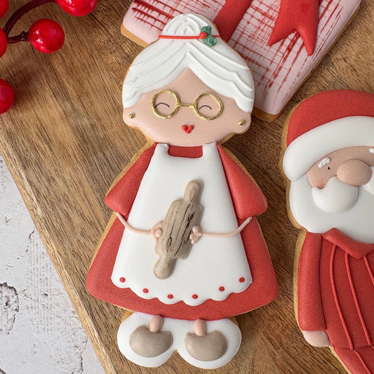 Baking Mrs. Claus Cookie Cutter