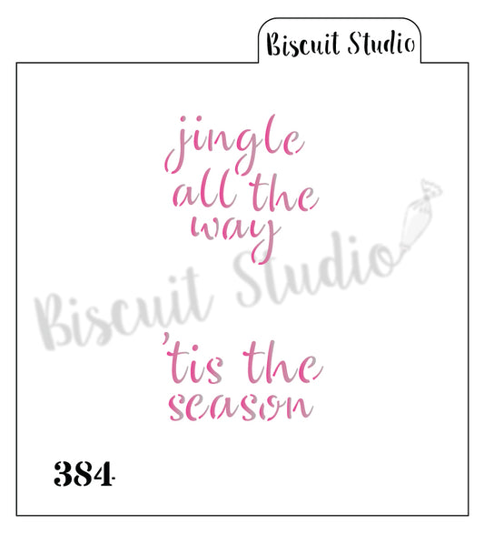 Jingle all the way cookie stencil