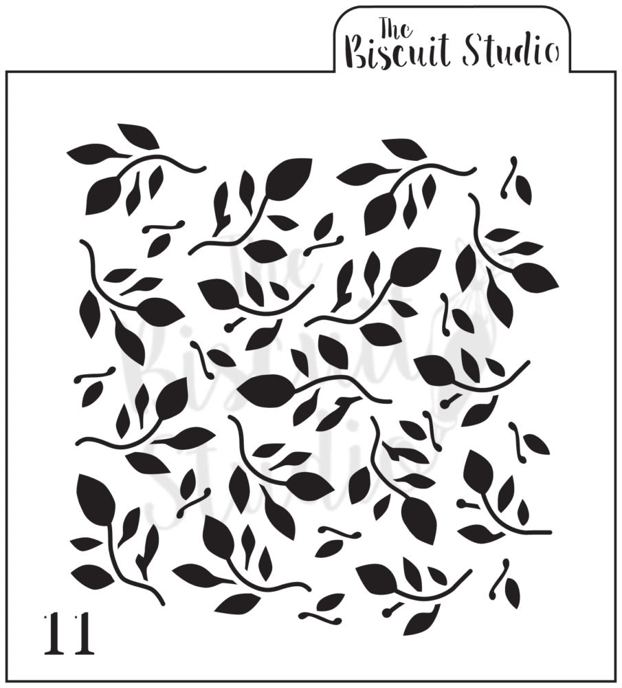 Leaf pattern cookie stencil