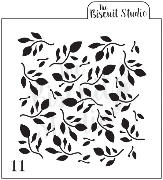 Leaf pattern cookie stencil