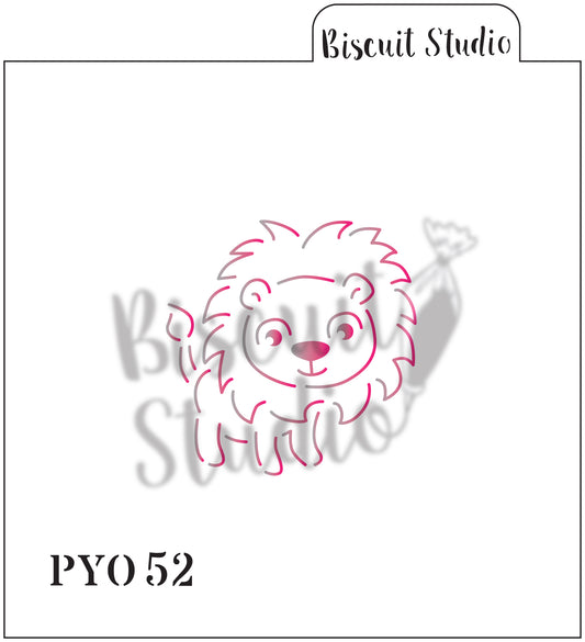 PYO Lion cookie stencil