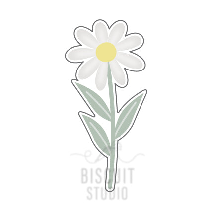 Long stem daisy cookie cutter