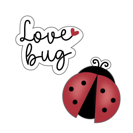 Love bug cookie cutter set