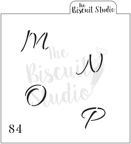 M N O P Cookie Stencil