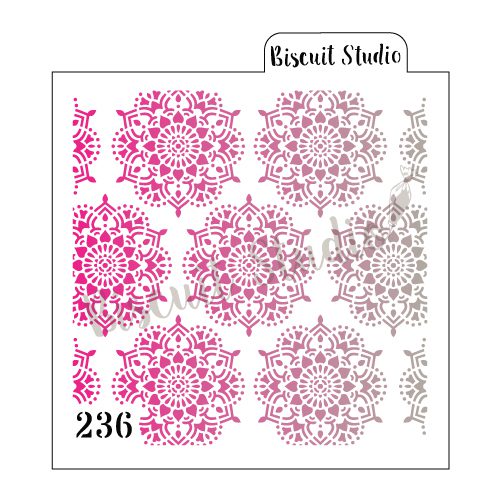 Mandala background cookie stencil