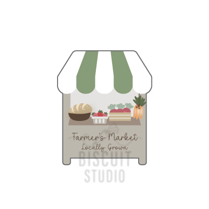Farmer's Market Stand cookie cutter