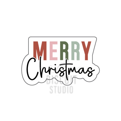 Merry Christmas plaque Cookie Cutter