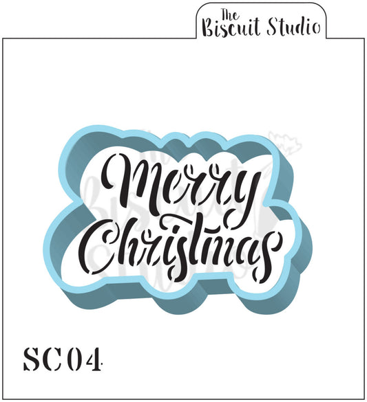 Merry Christmas Cutter & Stencil Set