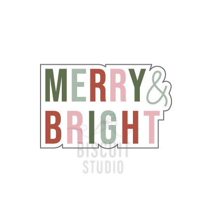 Merry & Bright  plaque Cookie Cutter