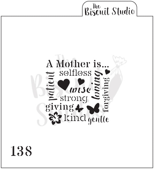 Mix words cookie stencil
