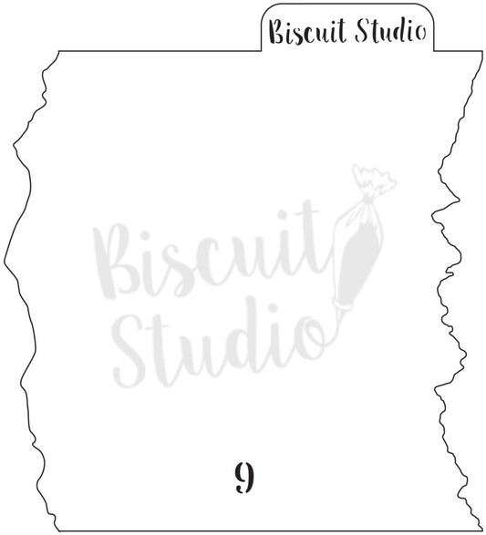 Mountain edge cookie stencil