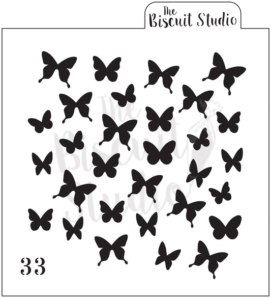 Butterflies cookie stencil