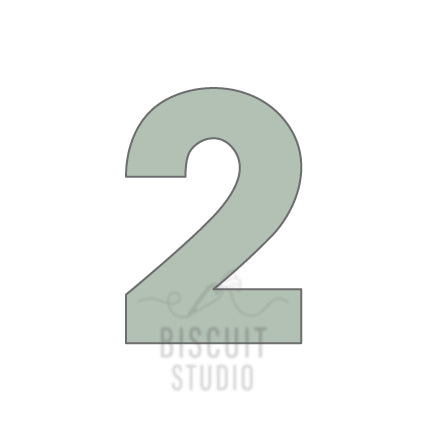 Number 2 cookie cutter