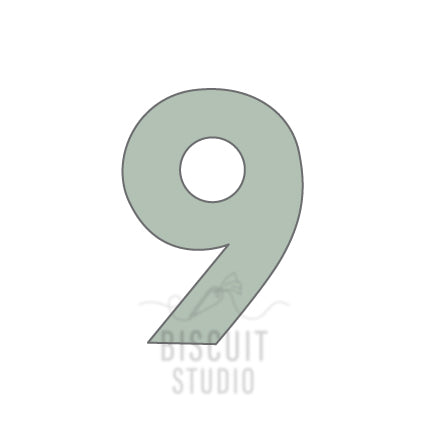Number 9 cookie cutter