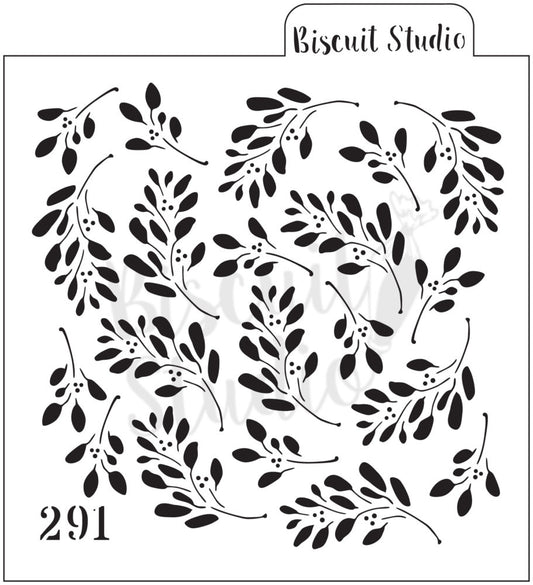 Olive branch background cookie stencil