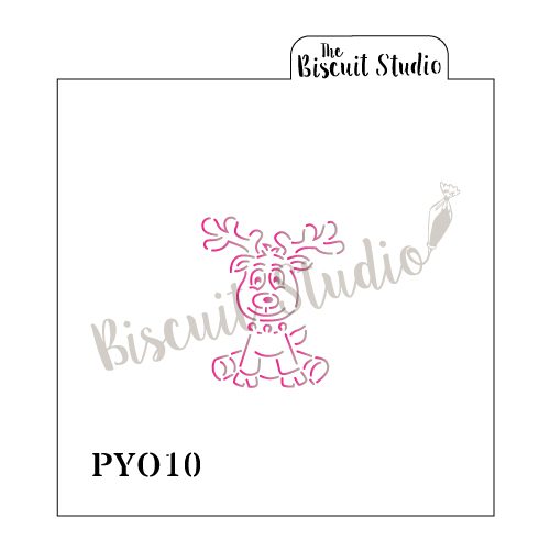 PYO Reindeer cookie stencil