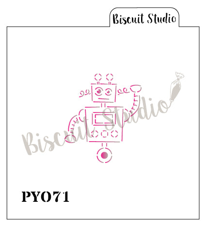 PYO Robot cookie stencil