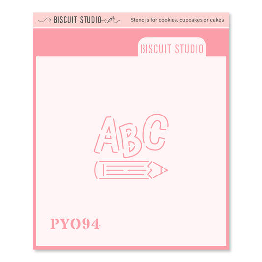 ABC pencil PYO cookie stencil