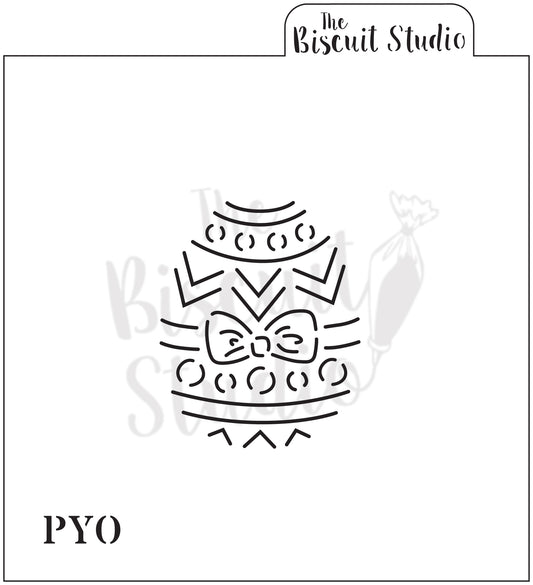 PYO Easter egg design cookie stencil