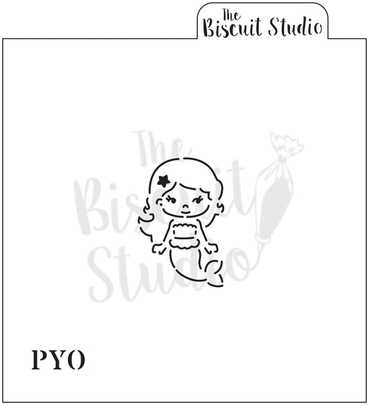 PYO mermaid cookie stencil