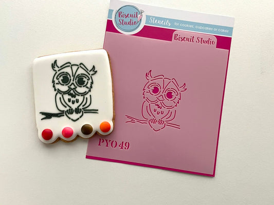 PYO Owl cookie stencil