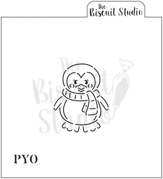 PYO penguin cookie stencil