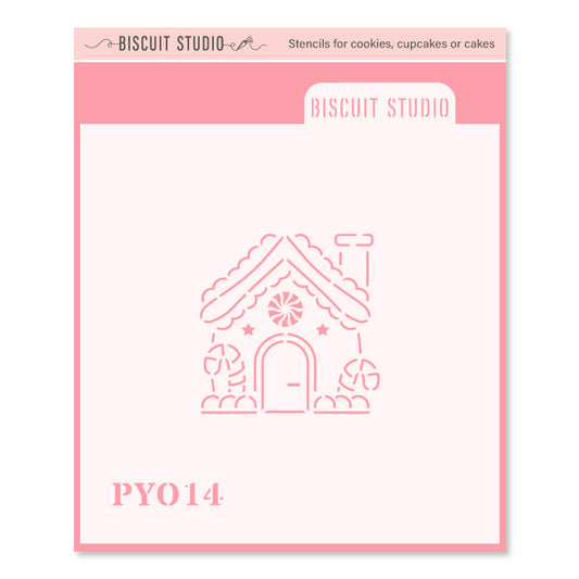 Gingerbread house PYO cookie stencil