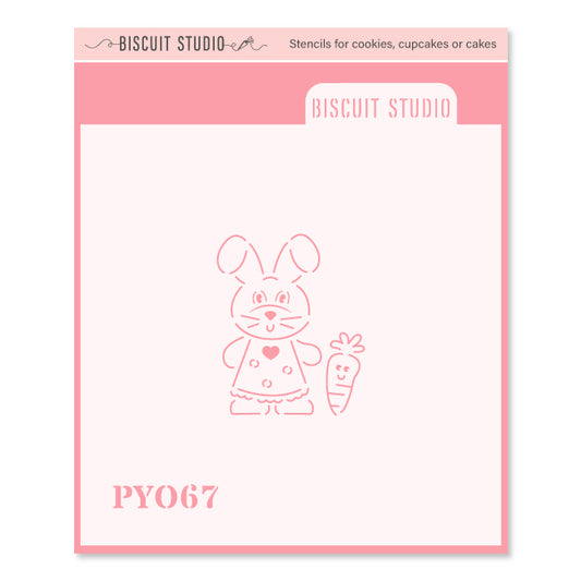PYO Bunny and carrot cookie stencil