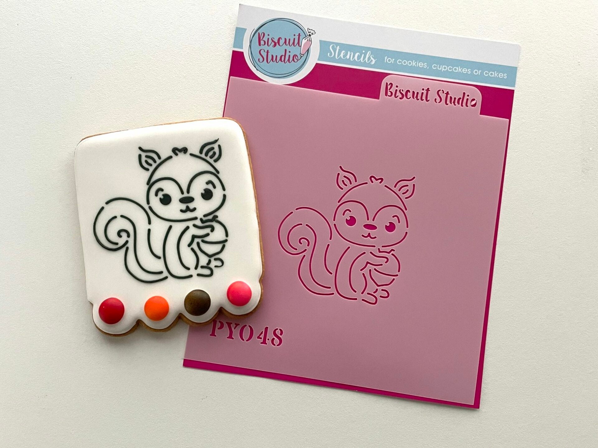 PYO Squirrel cookie stencil