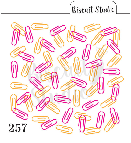 Paperclip background cookie stencils (2 set)