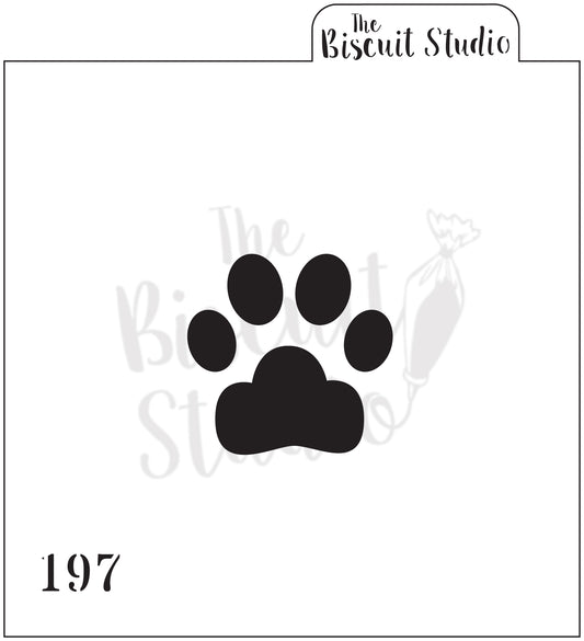 Paw cookie stencil