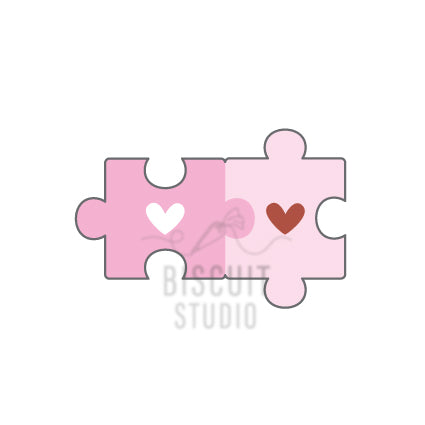 Puzzle pieces cookie cutter