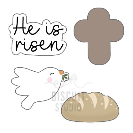 Mini religious Easter Cookie Cutter Set