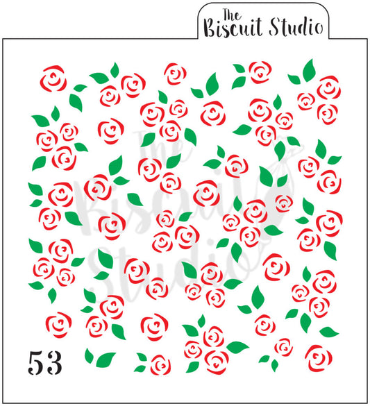 Mixed Rose cookie stencil set (2 stencils)