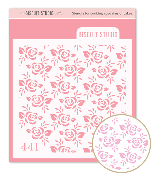 Roses & Leaves Cookie Stencil